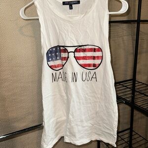 Made in USA white tank top size small